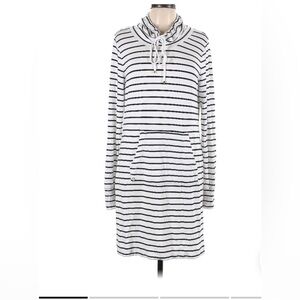 Lilly Pulitzer 
Long sleeve, crew neckline, white with blue stripes